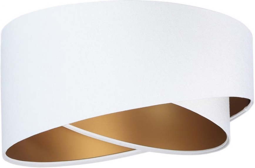 Abajur para candeeiro GALAXY E27 diâmetro 45 cm branco/dourado