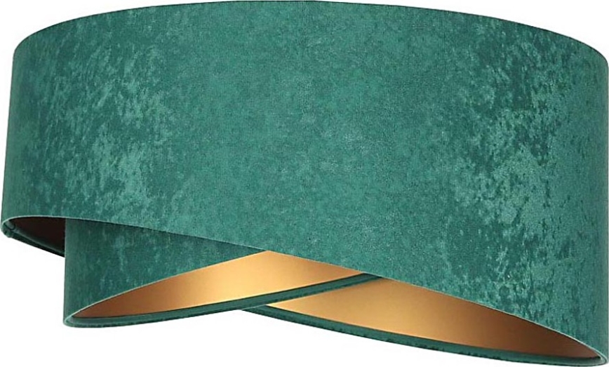 Abajur para candeeiro GALAXY E27 diâmetro 45 cm verde/dourado