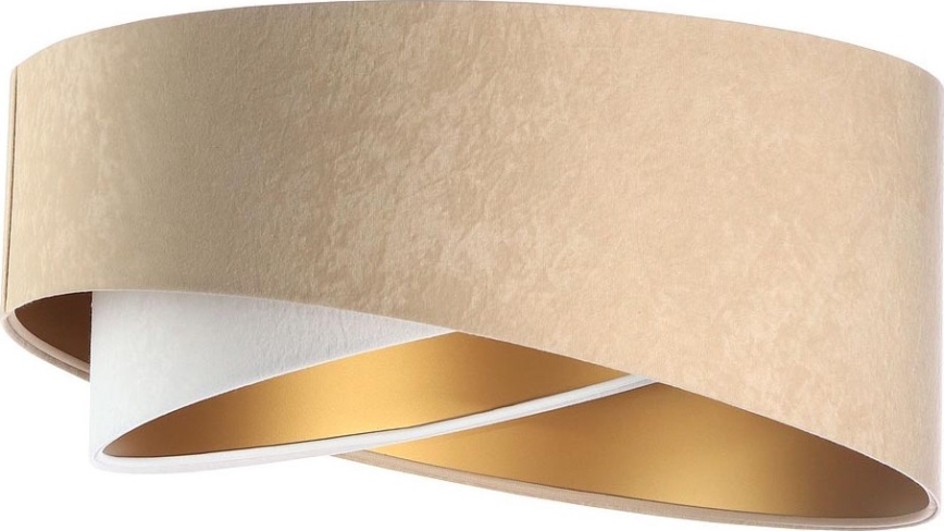Abajur universal GALAXY E27 diâmetro 45 cm bege/branco/dourado