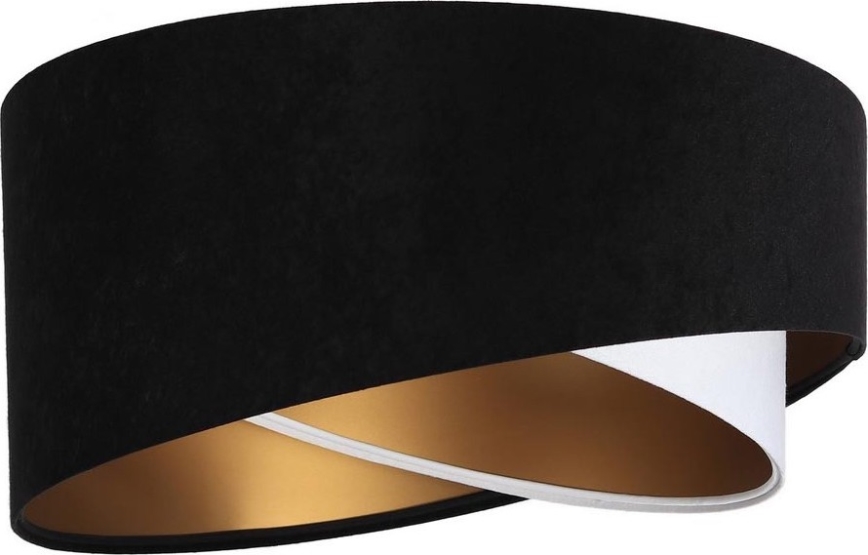 Abajur universal GALAXY E27 diâmetro 45 cm preto/branco/dourado