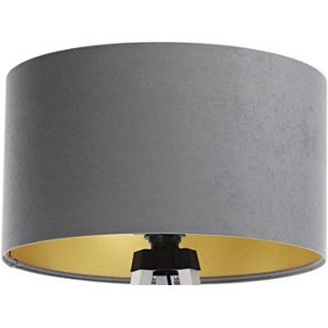 Abajur universal STANDART E27 diâmetro 45 cm cinza/dourado