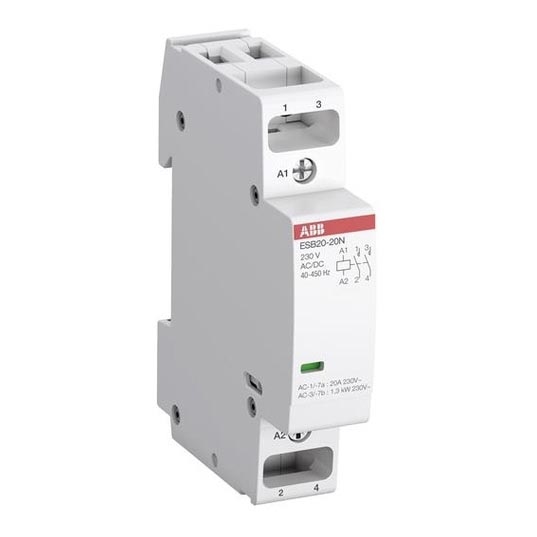 ABB 1SBE121111R0620 - Contactor de instalação 2 pólos ESB20-20N-06 20A 230V