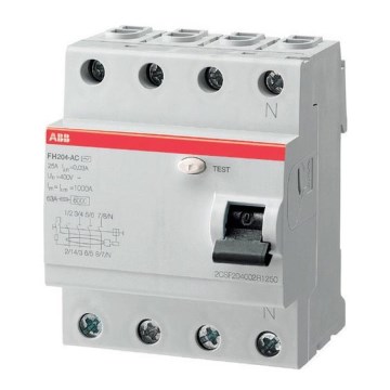 ABB 2CSF204102R1400 - Dispositivo de corrente residual FH204 A-40/0,03 4-pólos 40A 400V