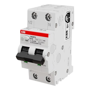 ABB 2CSR255080R1165 - Protetor de 2 pólos com disjuntor DS201 B16 230V