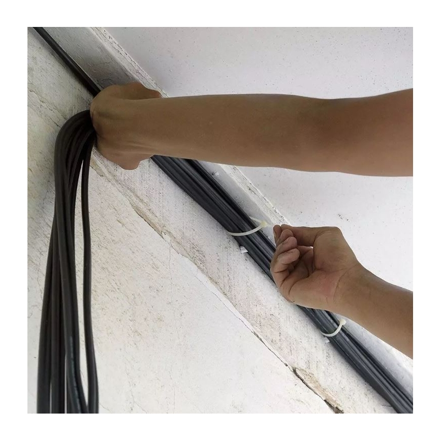 Abraçadeira de plástico 2,5x100mm 100pcs branca