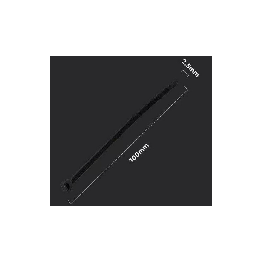 Abraçadeira de plástico 2,5x100mm 100pcs preta
