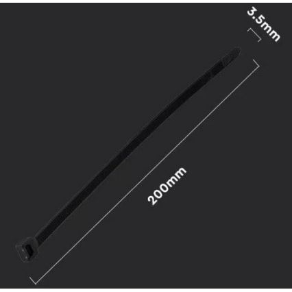 Abraçadeira de plástico 3,5x200mm 100pcs preta