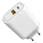 Adaptador de carregamento rápido Power Delivery 30W USB-C + USB-A branco