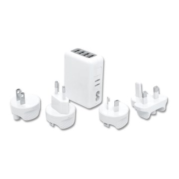 Adaptador de Viagem 4xUSB