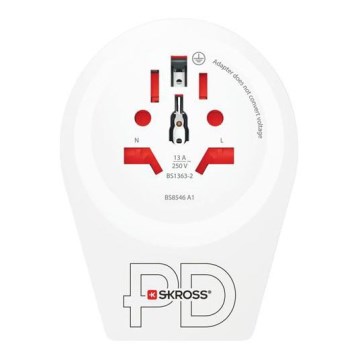 Adaptador de viagem Europe USB C20PD para estrangeiros na República Checa, USB-C 20W, plugue tipo E/F