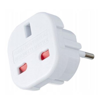 Adaptador de viagem para tomada da UE e Reino Unido