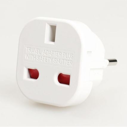 Adaptador de viagem para tomada da UE e Reino Unido