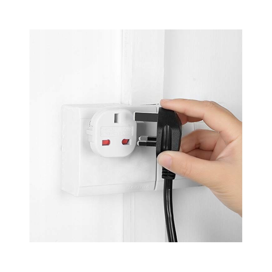 Adaptador de Viagem UK/EU 230V branco