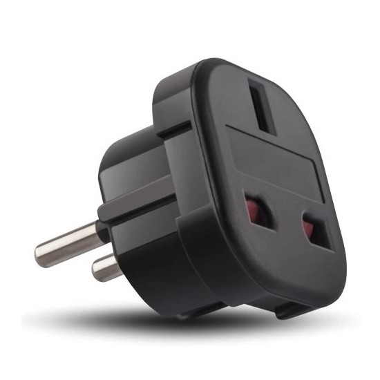 Adaptador UK/EU 230V preto
