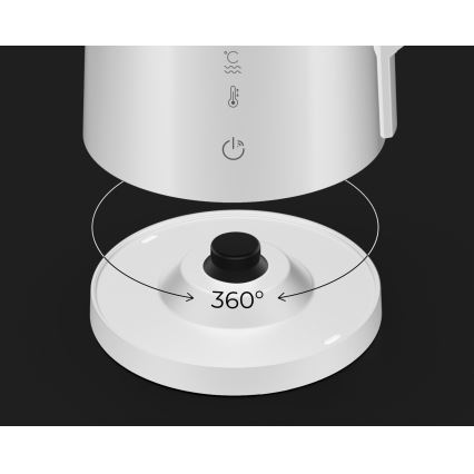 AENO - Chaleira elétrica inteligente com visor LED 1,7 l 2200W/230V branca