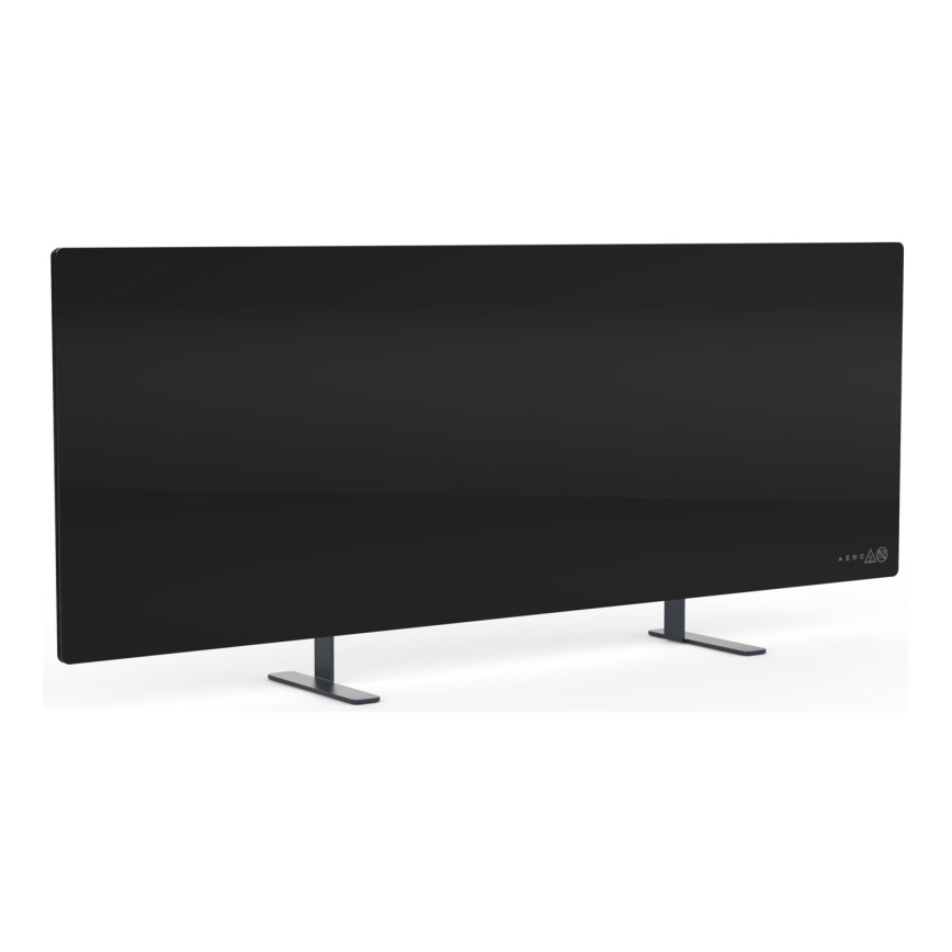 AENO - Painel elétrico de infravermelhos inteligente 700W temporizador/termóstato IP44 Wi-fi preto