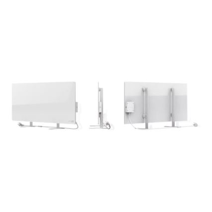 AENO - Painel elétrico de infravermelhos inteligente com LED ecrã 700W temporizador/termóstato IP44 Wi-fi branco