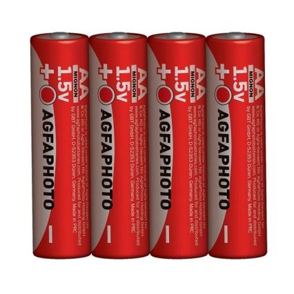 4 pçs Pilha de zinco AA 1,5V