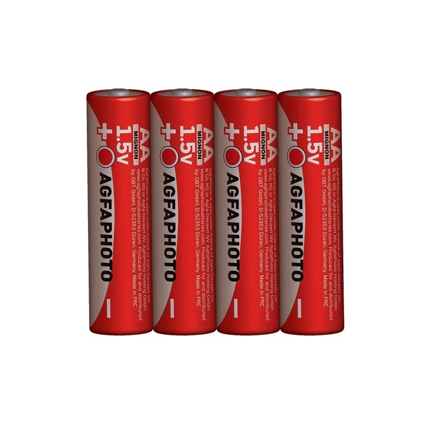 4 pçs Pilha de zinco AA 1,5V