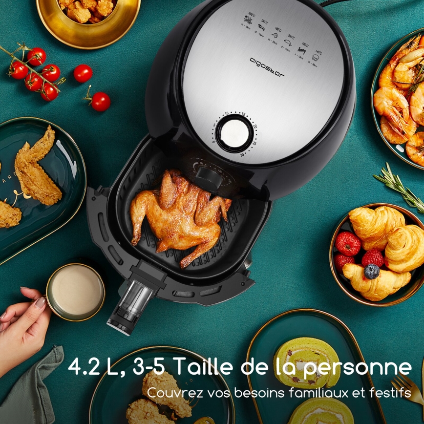 Aigostar - Air Fryer 1500W/230V 3,5l preto