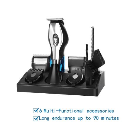 Aigostar - Aparador de cabelo com acessórios 6em1 5W/5V preto