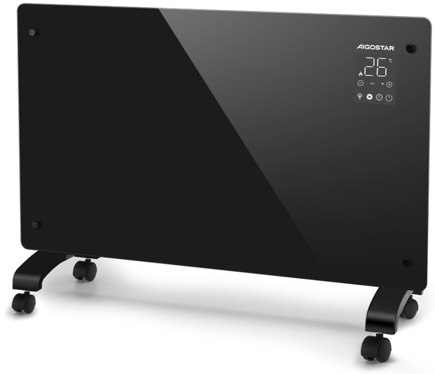 Aigostar - Aquecedor eléctrico/convector inteligente 2000W Wi-Fi