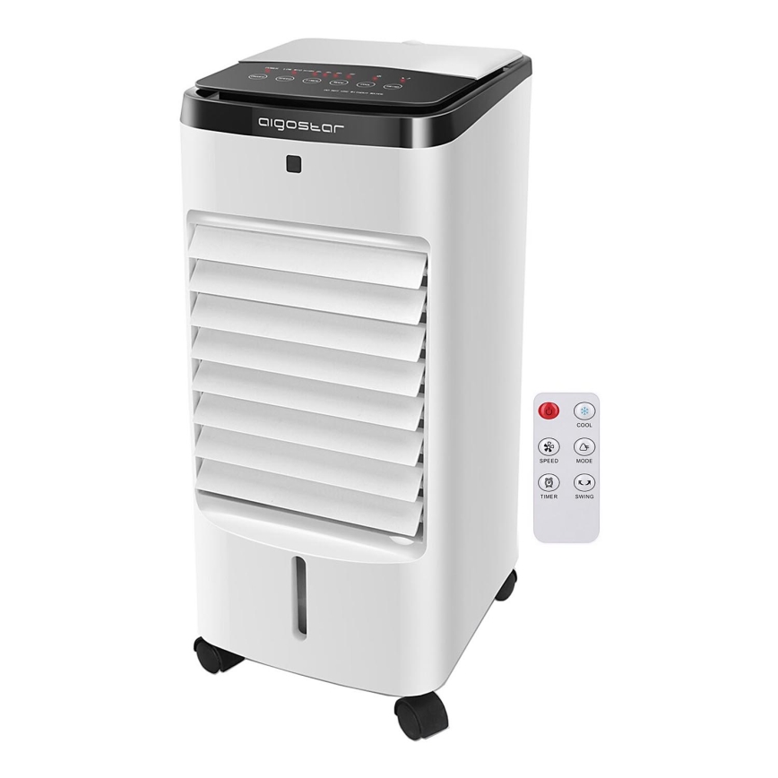 Aigostar - Arrefecedor de ar 60W/230V branco/preto + comando