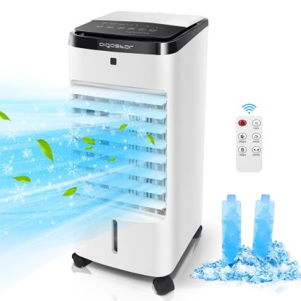 Aigostar - Arrefecedor de ar 60W/230V branco/preto + comando