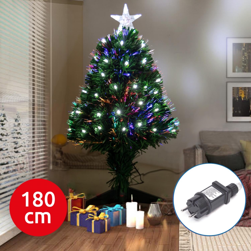 Aigostar - Árvore de Natal LED para exterior LED/6W/230V 180 cm IP44 branco frio