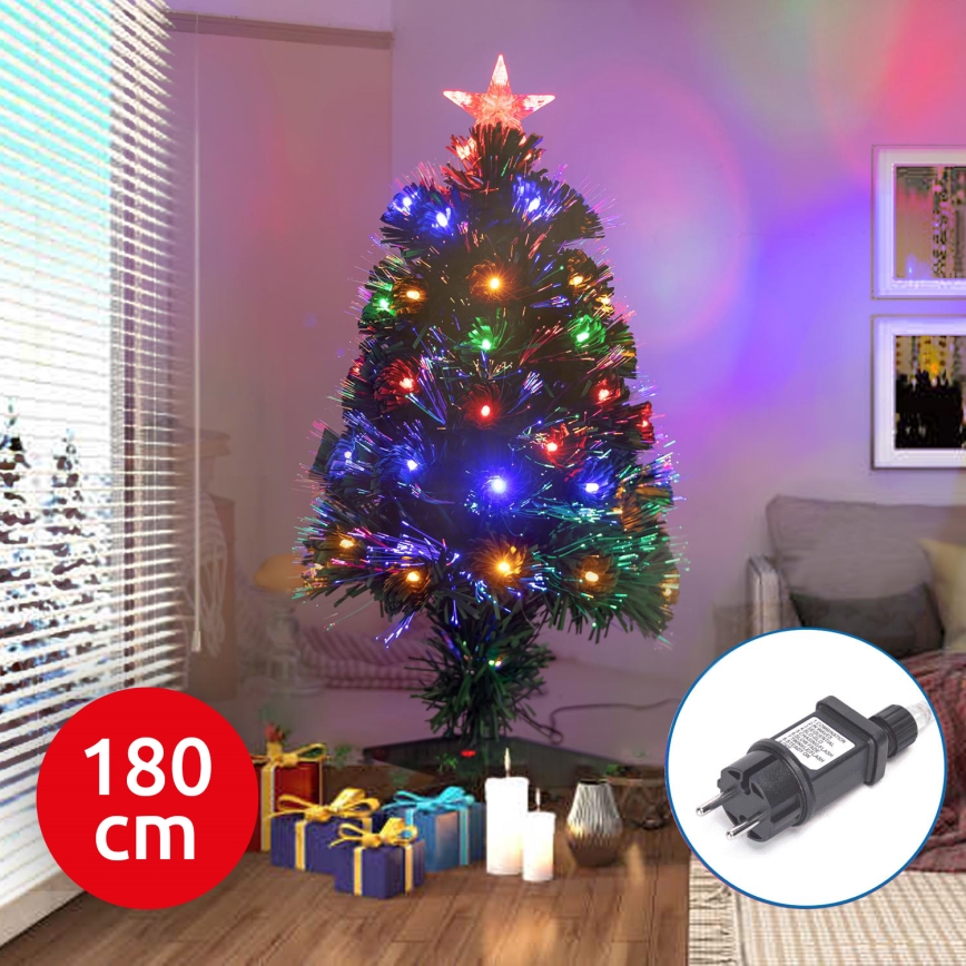 Aigostar - Árvore de Natal LED para exterior LED/6W/230V 180 cm IP44 multicolorida