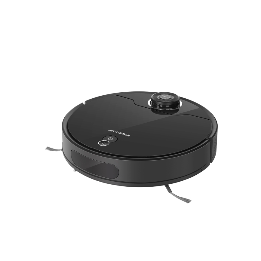 Aigostar - Aspirador robô inteligente 2em1 12W/230V 3300mAh Wi-Fi preto