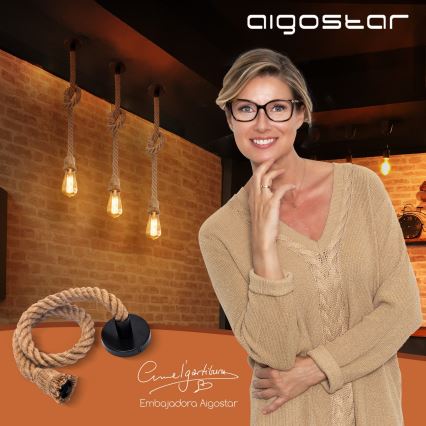 Aigostar - Cabo de carregamento 1xE27/60W/230V