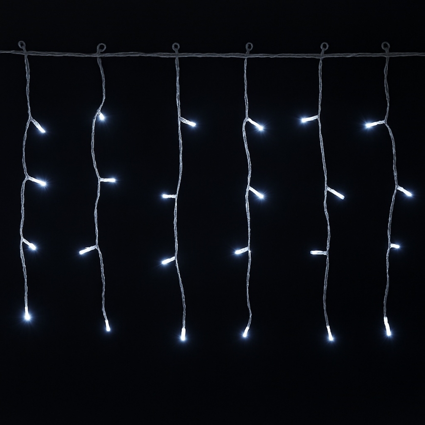 Aigostar - Cadeia luminosa de Natal LED para exterior 200xLED/3,6W/230V/8 funções 10x0,4m IP44 branco frio