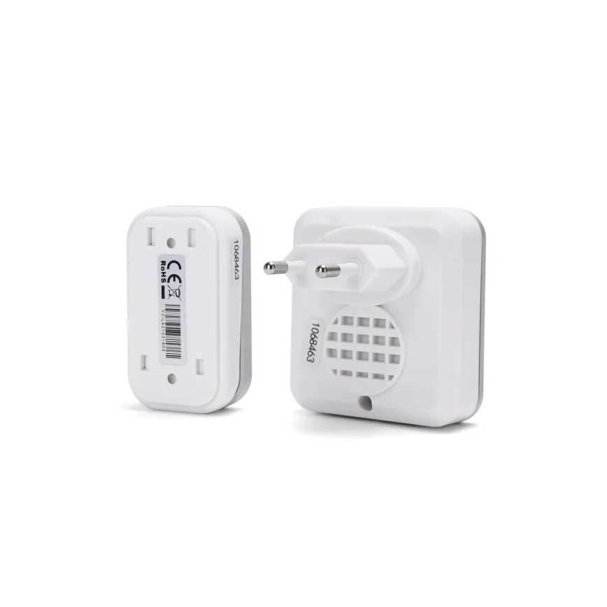 Aigostar - Campainha de tomada sem fios 230V branca