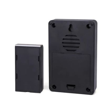 Aigostar - Campainha sem fios 3xAA/12V IP44 preto/cobre
