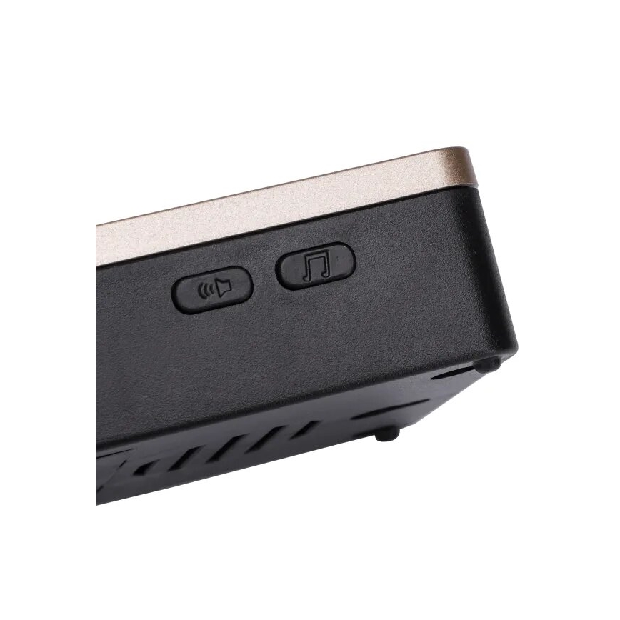Aigostar - Campainha sem fios 3xAA/12V IP44 preto/cobre