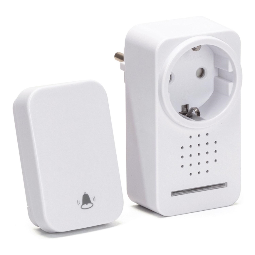 Aigostar - Campainha Sem Fios Plug-in 1Z 230V IPX4 branco