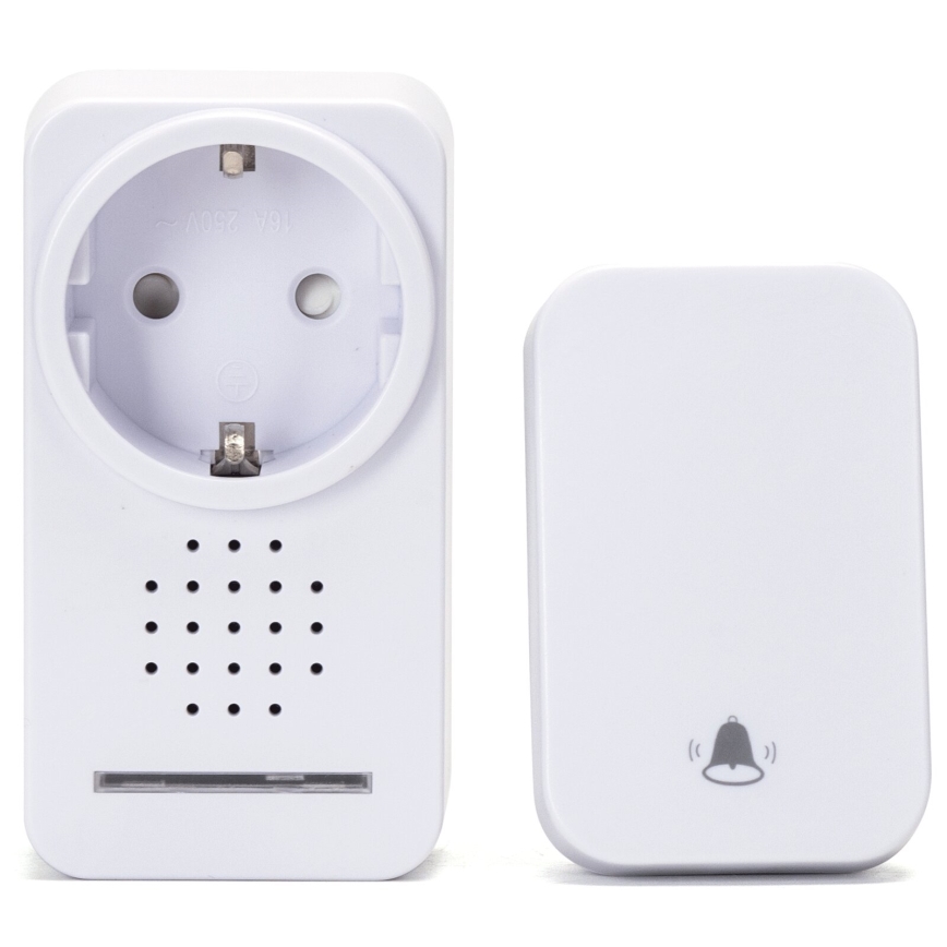 Aigostar - Campainha Sem Fios Plug-in 1Z 230V IPX4 branco
