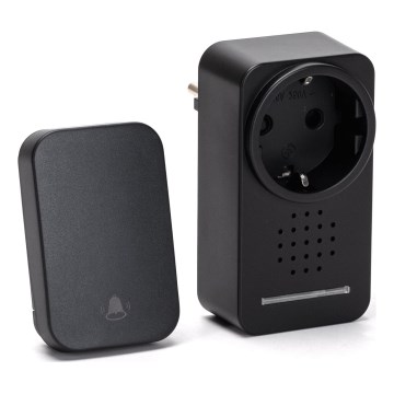 Aigostar - Campainha Sem Fios Plug-in 1Z 230V IPX4 preto