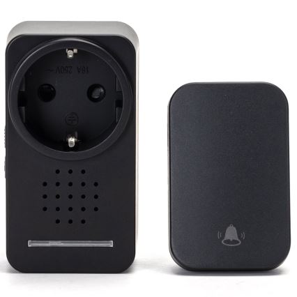 Aigostar - Campainha Sem Fios Plug-in 1Z 230V IPX4 preto