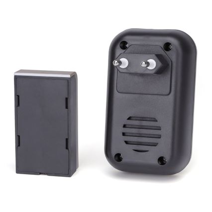 Aigostar - Campainha Sem Fios Plug-in 230V IP44 preto