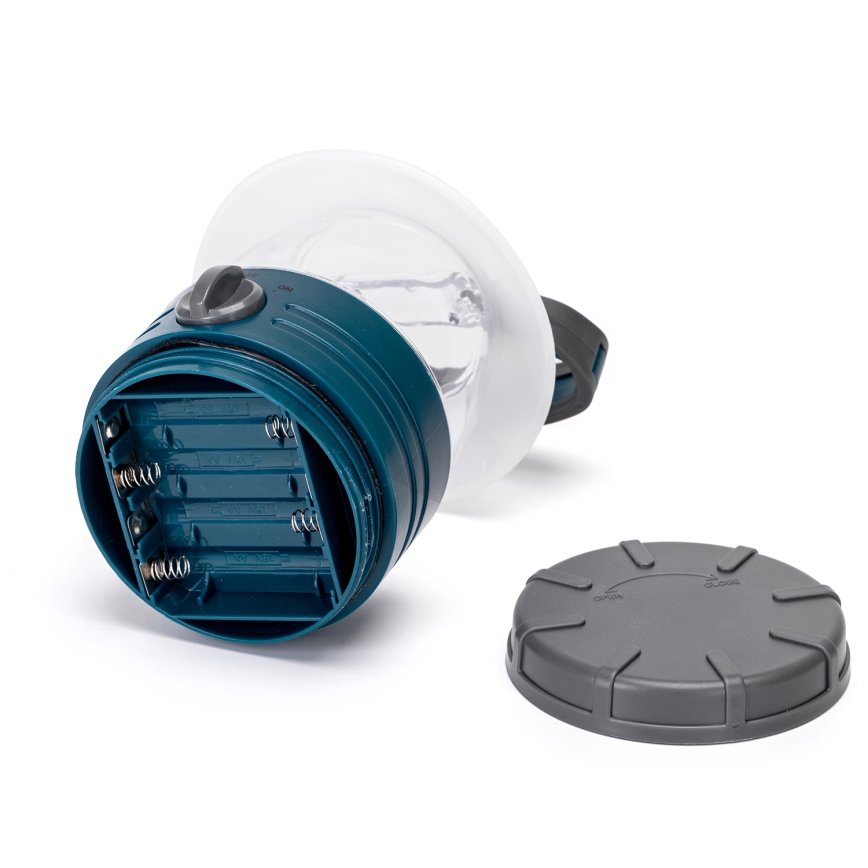 Aigostar - Candeeiro de campismo portátil LED/4xAA azul