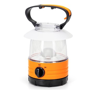 Aigostar - Candeeiro de campismo portátil LED/4xAA laranja
