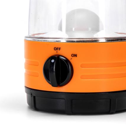 Aigostar - Candeeiro de campismo portátil LED/4xAA laranja