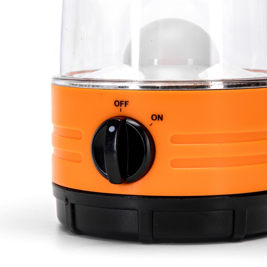 Aigostar - Candeeiro de campismo portátil LED/4xAA laranja