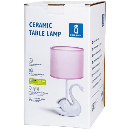 Aigostar - Candeeiro de criança 1xE14/40W/230V swan branco