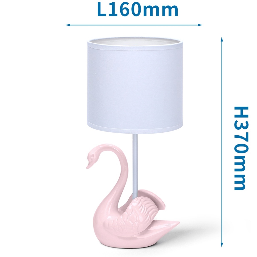Aigostar - Candeeiro de criança 1xE14/40W/230V swan rosa
