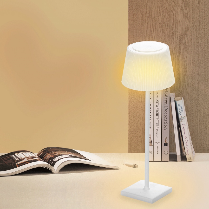 Aigostar - Candeeiro de mesa LED exterior recarregável com regulação LED/4W/5V 3600mAh branco IP54