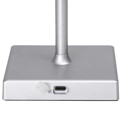 Aigostar - Candeeiro de exterior LED RGBW regulável 4W/5V 3600mAh branco/cromado IP54