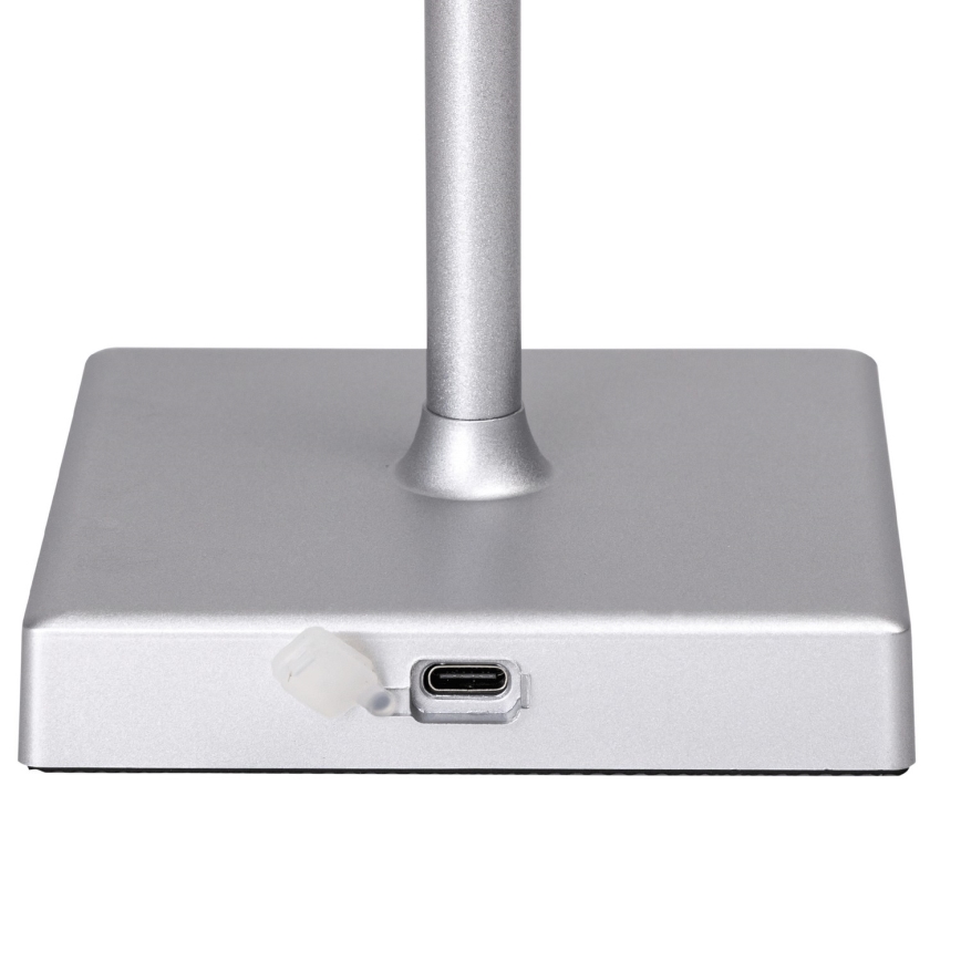 Aigostar - Candeeiro de exterior LED RGBW regulável 4W/5V 3600mAh branco/cromado IP54